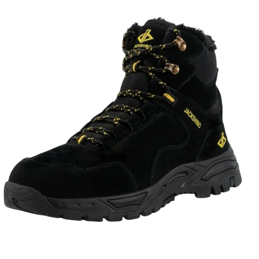 Jackshibo WinterWarm Shoes Men Anti-slip Plush Lined Work Safety Boots 10 NWOT